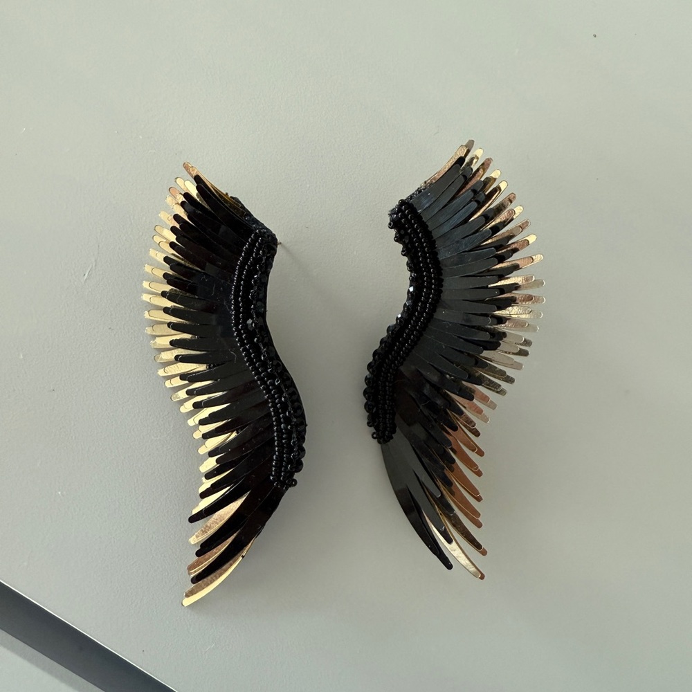 Mignonne Gavigan Black and Gold Madeline Earrings